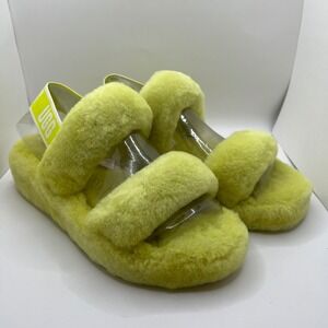 UGG Oh Yeah Sulfur Yellow Slipper Slingback Sandals Slides‎ US 8 Women's NIB